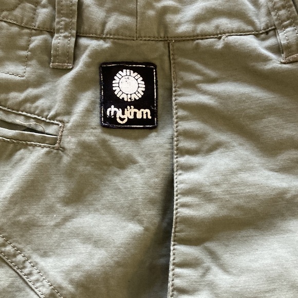 Men’s Rhythm 32” waist sage green 100% cotton cargo shorts-preowned - Picture 2 of 7